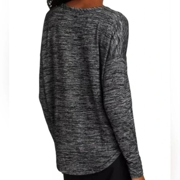 Rag &  Bone Hudson Long-Sleeve Tee Marled Grey Relaxed Fit Women's size Medium - Picture 6 of 9